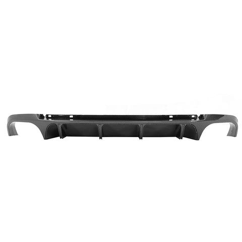 13-14 Ford Mustang GT500 Rear Diffuser Lip W/ V2 Fin - Carbon Fiber Print PP