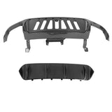 13-14 Ford Mustang GT500 Rear Diffuser Lip W/ V2 Fin - Carbon Fiber Print PP