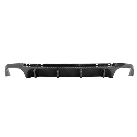 13-14 Ford Mustang GT500 Rear Diffuser Lip W/ V3 Fin - Carbon Fiber Print PP