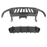 13-14 Ford Mustang GT500 Rear Diffuser Lip W/ V3 Fin - Carbon Fiber Print PP