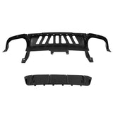 13-14 Ford Mustang GT500 Rear Diffuser Lip W/ V2 Style Fin - Gloss Black PP