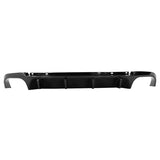 13-14 Ford Mustang GT500 Rear Diffuser Lip W/ V3 Style Fin - Gloss Black PP