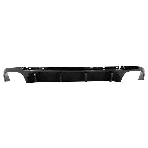13-14 Ford Mustang GT500 Rear Diffuser Lip W/ V3 Style Fin - Gloss Black PP