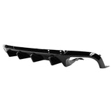 13-14 Ford Mustang GT500 Rear Diffuser Lip W/ V3 Style Fin - Gloss Black PP