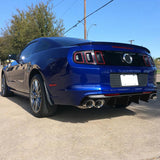 13-14 Ford Mustang GT500 Rear Diffuser Lip W/ V4 Style Fin - Gloss Black PP