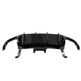 13-14 Ford Mustang GT500 Rear Diffuser Lip W/ V4 Style Fin - Gloss Black PP