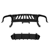 13-14 Ford Mustang GT500 Rear Diffuser Lip W/ V4 Style Fin - Gloss Black PP