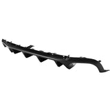 13-14 Ford Mustang GT500 Rear Diffuser Lip W/ V2 Style Fin - Matte Black PP