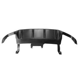 13-14 Ford Mustang GT500 Rear Diffuser Lip W/ V2 Style Fin - Matte Black PP