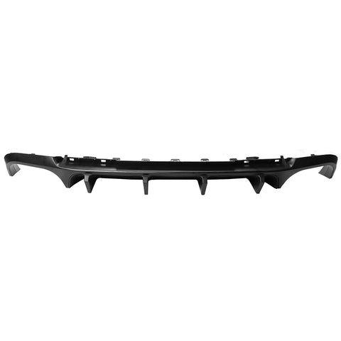 13-14 Ford Mustang GT500 Rear Diffuser Lip W/ V3 Style Fin - Matte Black PP