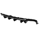 13-14 Ford Mustang GT500 Rear Diffuser Lip W/ V3 Style Fin - Matte Black PP