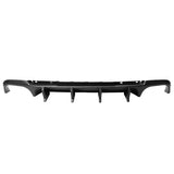 13-14 Ford Mustang GT500 Rear Diffuser Lip W/ V4 Style Fin - Matte Black PP