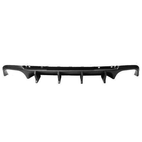 13-14 Ford Mustang GT500 Rear Diffuser Lip W/ V4 Style Fin - Matte Black PP