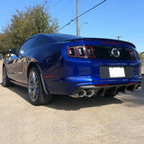13-14 Ford Mustang GT500 Rear Diffuser Lip W/ V4 Style Fin - Matte Black PP