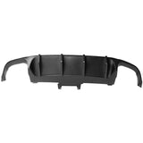 13-14 Ford Mustang GT500 Rear Diffuser Lip W/ V4 Style Fin - Matte Black PP