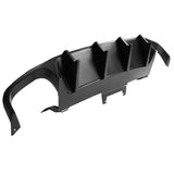 13-14 Ford Mustang GT500 Rear Diffuser Lip W/ V4 Style Fin - Matte Black PP