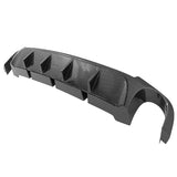 13-14 Ford Mustang V6 GT Rear Diffuser Lip W/ V1 Fin - Carbon Fiber Print PP