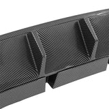 13-14 Ford Mustang V6 GT Rear Diffuser Lip W/ V2 Fin - Carbon Fiber Print PP