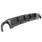 13-14 Ford Mustang V6 GT Rear Diffuser Lip W/ V2 Fin - Carbon Fiber Print PP