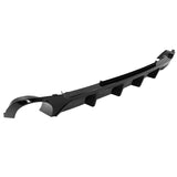 13-14 Ford Mustang V6 GT Rear Diffuser Lip W/ V1 Style Fin - Gloss Black PP