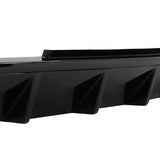 13-14 Ford Mustang V6 GT Rear Diffuser Lip W/ V1 Style Fin - Gloss Black PP
