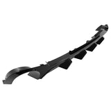 13-14 Ford Mustang V6 GT Rear Diffuser Lip W/ V2 Style Fin - Gloss Black PP
