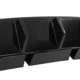 13-14 Ford Mustang V6 GT Rear Diffuser Lip W/ V2 Style Fin - Gloss Black PP