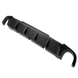 13-14 Ford Mustang V6 GT Rear Diffuser Lip W/ V1 Style Fin - Matte Black PP