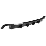 13-14 Ford Mustang V6 GT Rear Diffuser Lip W/ V2 Style Fin - Matte Black PP