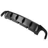 13-14 Ford Mustang V6 GT Rear Diffuser Lip W/ V2 Style Fin - Matte Black PP