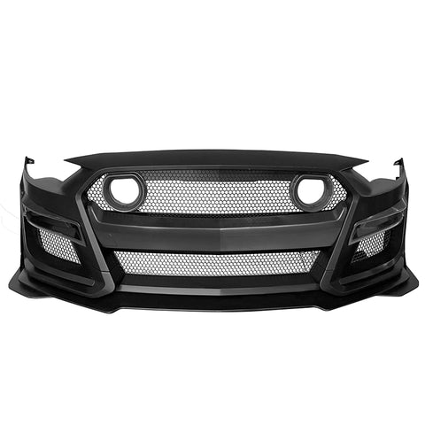 18-23 Ford Mustang GT500 Style Front Bumper Cover Lip LED Grille Conversion