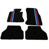 05-10 BMW E60 4Dr Front Rear OE Car Floor Mats M Color Stripe Premium Quality
