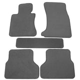 04-09 BMW E60 5-Series Floor Mats Liner Front Rear Nylon Grey Carpet 5PC