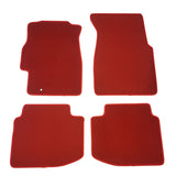 96-00 Honda Civic Car Auto Floor Mats Liner Front Rear - Nylon Red Carpet 4PC