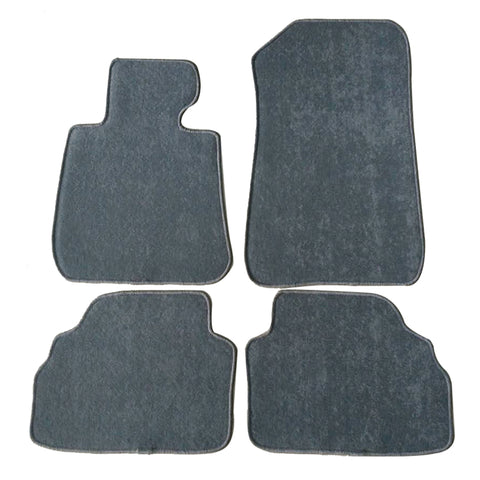 07-13 BMW E92 3-Series Floor Mats Carpet Front & Rear Gray 4PC Nylon