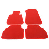07-13 BMW E92 Coupe M3 Car Floor Mats Liner Front Rear - Nylon Red Carpet 4PC