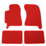 02-07 Subaru Impreza WRX STI Floor Mats Front Rear - Nylon Red Carpet 4PC