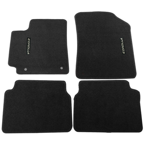 09-11 Toyota Corolla 4Dr Floor Mats Carpet Nylon Black + Corolla Embrodery