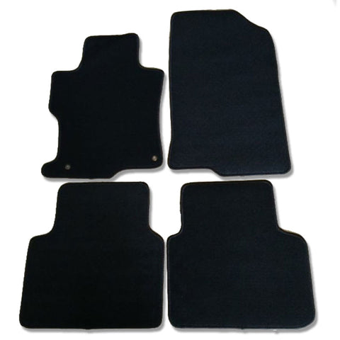 08-12 Honda Accord Floor Mats Carpet Front & Rear Nylon Black 4PC