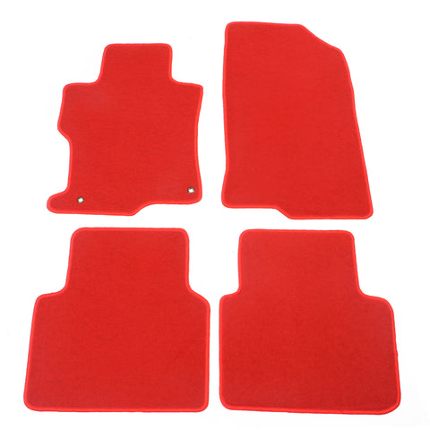 08-12 Honda Accord Car Floor Mats Liner Front Rear - Nylon Red Carpet 4PC