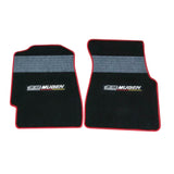 92-95 Honda Civic OE Fitment Floor Mats Carpet Nylon Black With Gray Stripe