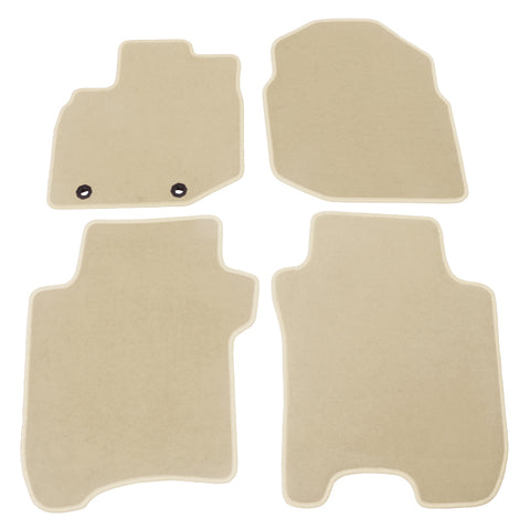 06-12 Honda Fit Car Auto Floor Mats Liner Front Rear Nylon Beige Carpet 4PC