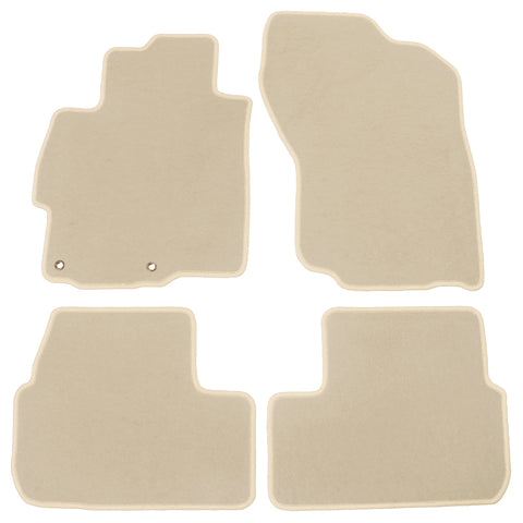 08-17 Mitsubishi Lancer Floor Mats Liner Front Rear Nylon Beige Carpet 4PC