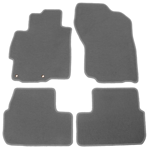 08-17 Mitsubishi Lancer Floor Mats Liner Front Rear Nylon Grey Carpet 4PC