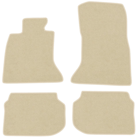 11-16 BMW F10 5-Series Floor Mats Liner Front Rear Nylon Beige Carpet 4PC