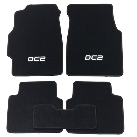94-01 Acura Integra DC OE Fitment Floor Mats Carpet Nylon Black with Custom Logo