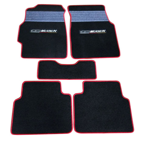 94-01 Acura Integra OE Factory Fitment Floor Mats Nylon Black W/ Gray Stripe