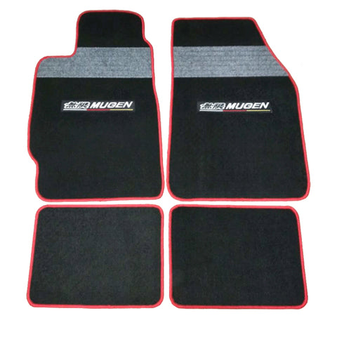 88-91 Honda CRX Civic OE Fitment Floor Mats Carpet Black With Gray Stripe