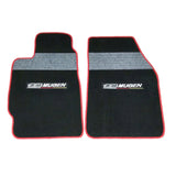 88-91 Honda CRX Civic OE Fitment Floor Mats Carpet Black With Gray Stripe