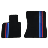 For 09-14 BMW X6 4Dr OE Front Rear Car Floor Mats M Color Stripe Premium Quality